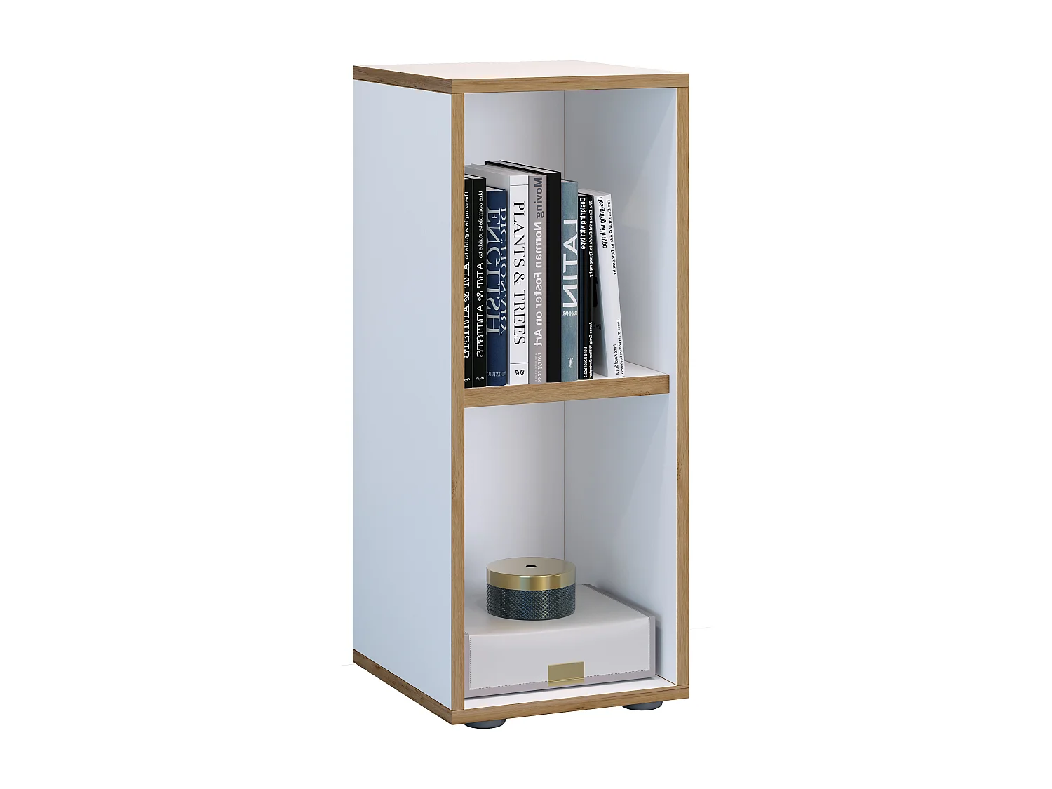 Office Shelf & Bookcase Salia White H. 74 x W. 30 x D. 33 cm