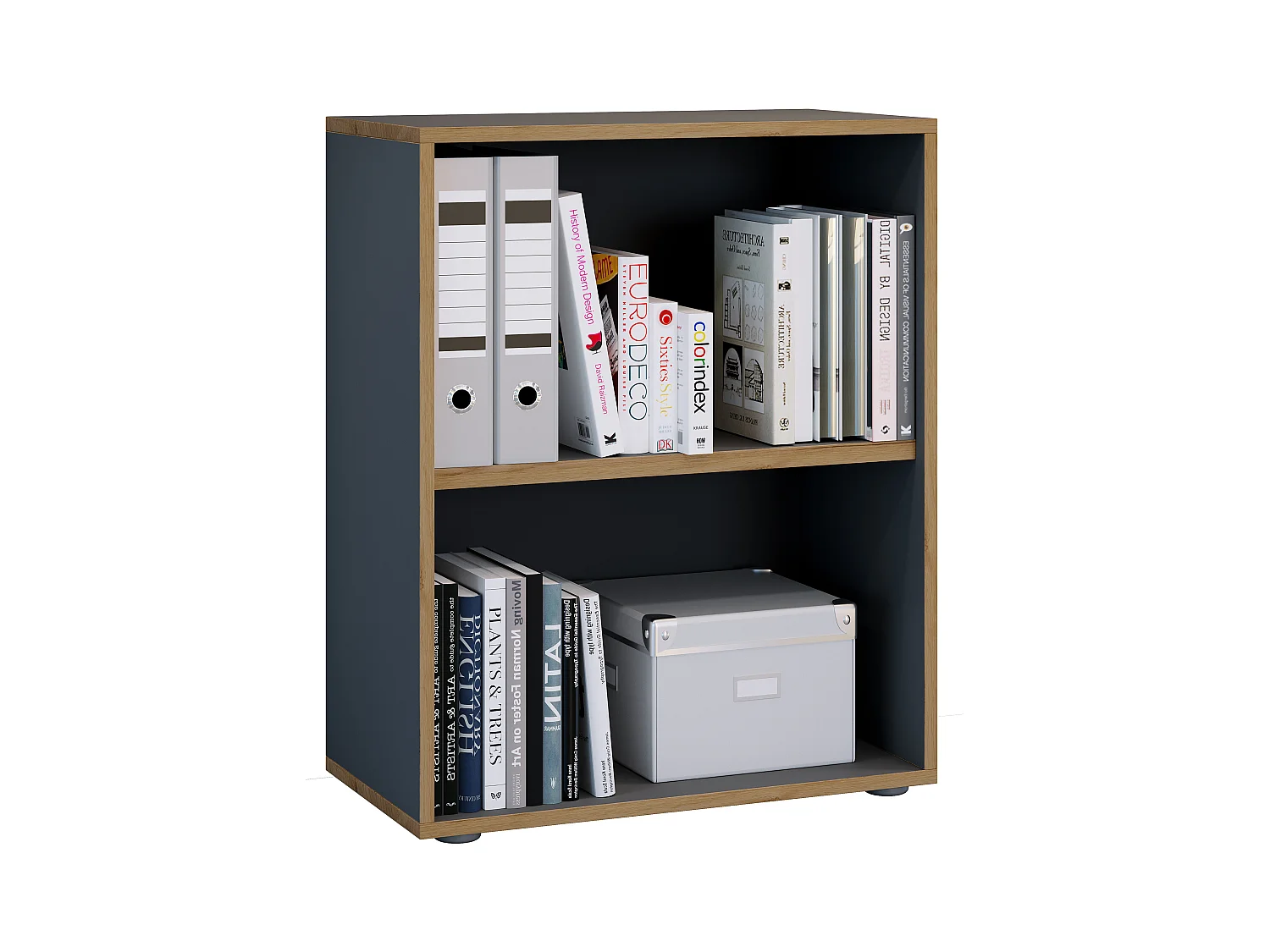 Office Shelf & Bookcase Salia Anthracite H. 74 x W. 60 x D. 33 cm