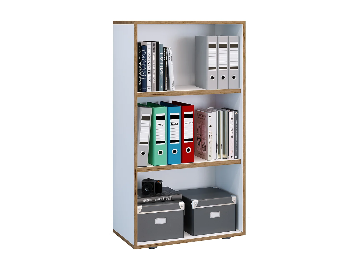 Office Shelf & Bookcase Salia White H. 110 x W. 60 x D. 33 cm
