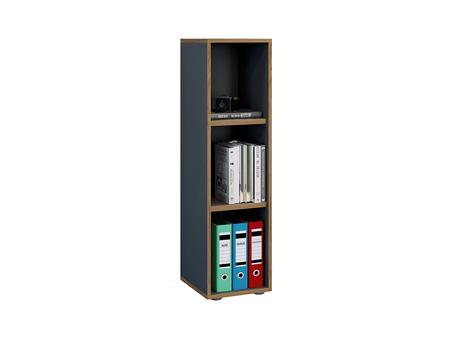 Office Shelf & Bookcase Salia Anthracite H. 110 x W. 30 x D. 32 cm