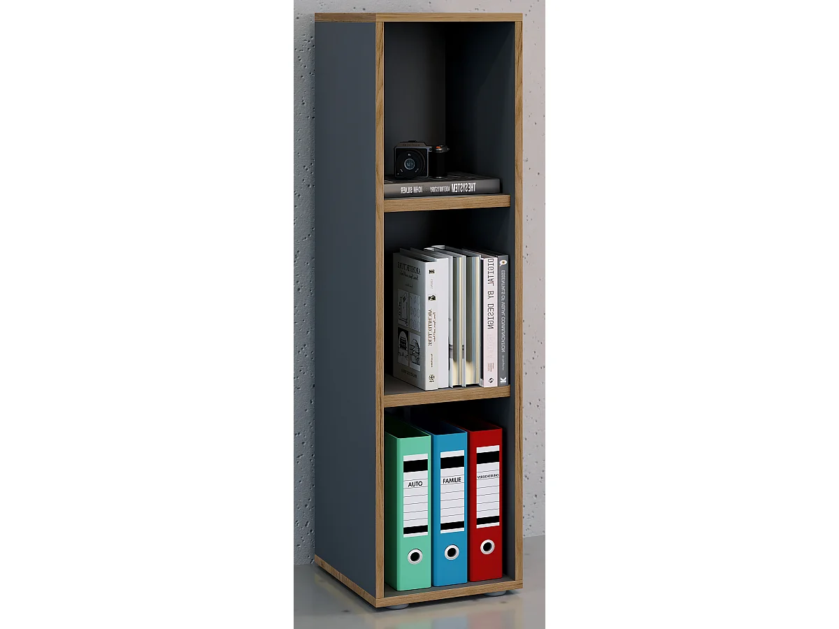 Office Shelf & Bookcase Salia Anthracite H. 110 x W. 30 x D. 32 cm