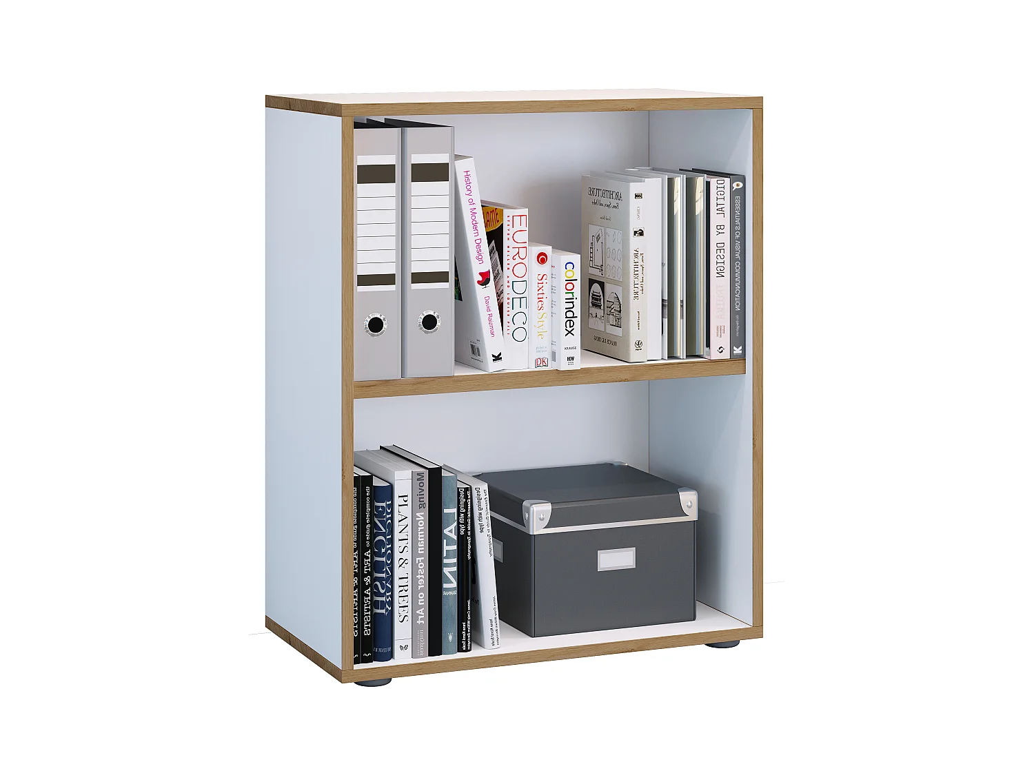 Office Shelf & Bookcase Salia White H. 74 x W. 60 x D. 33 cm