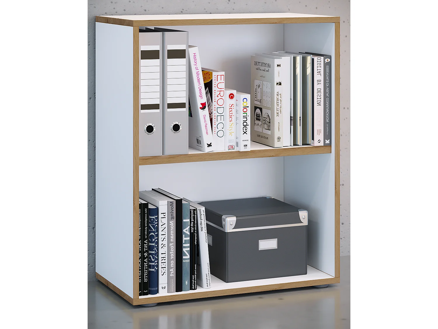 Office Shelf & Bookcase Salia White H. 74 x W. 60 x D. 33 cm