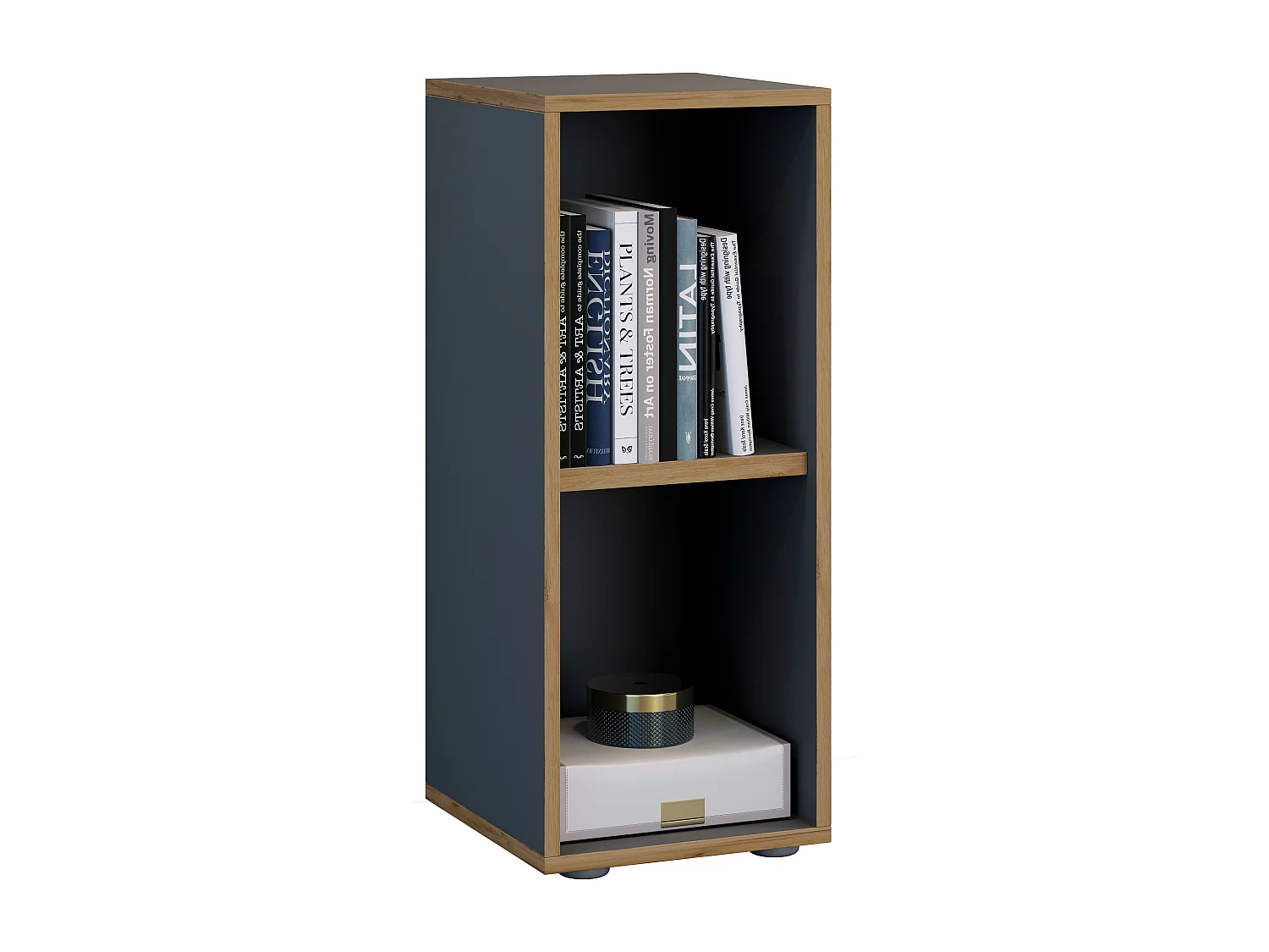 Office Shelf & Bookcase Salia Anthracite H. 74 x W. 30 x D. 33 cm