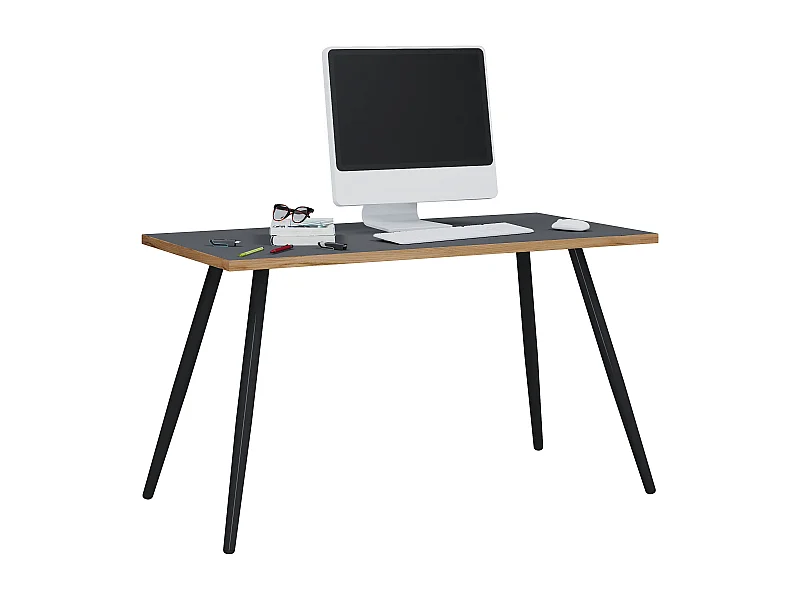 Desk Salia Anthracite / honey oak H. 70 x W. 138 x D. 80 cm