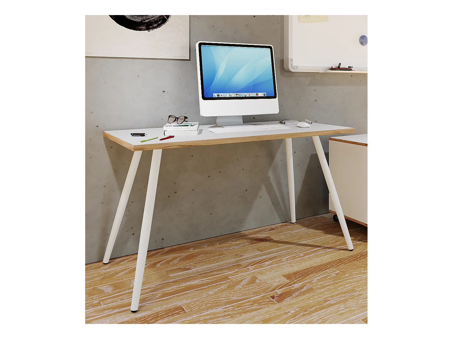 Drewniane biurko Stolik biurowy Salia 110x80