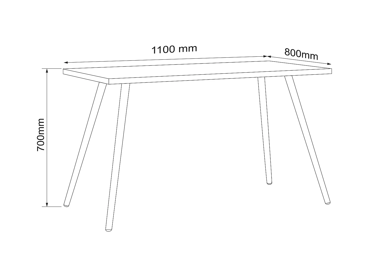 Drewniane biurko Stolik biurowy Salia 110x80