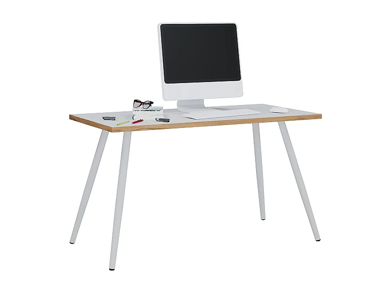 Desk Salia White / Honey oak H. 70 x W. 110 x D. 80 cm