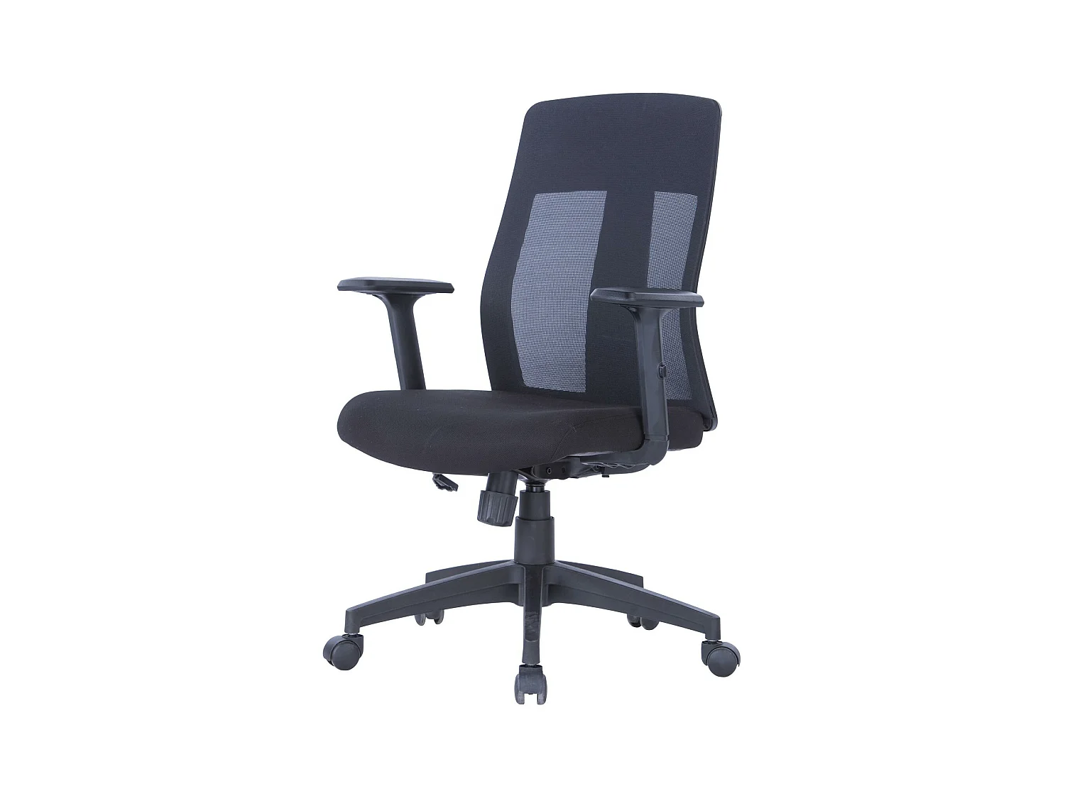 Laguna | Chaise de bureau à dossier haut en tissu noir