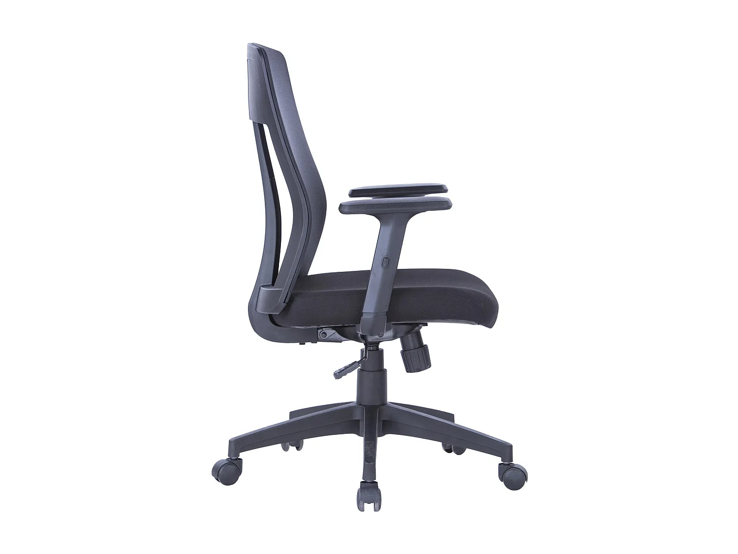 Laguna | Chaise de bureau à dossier haut en tissu noir