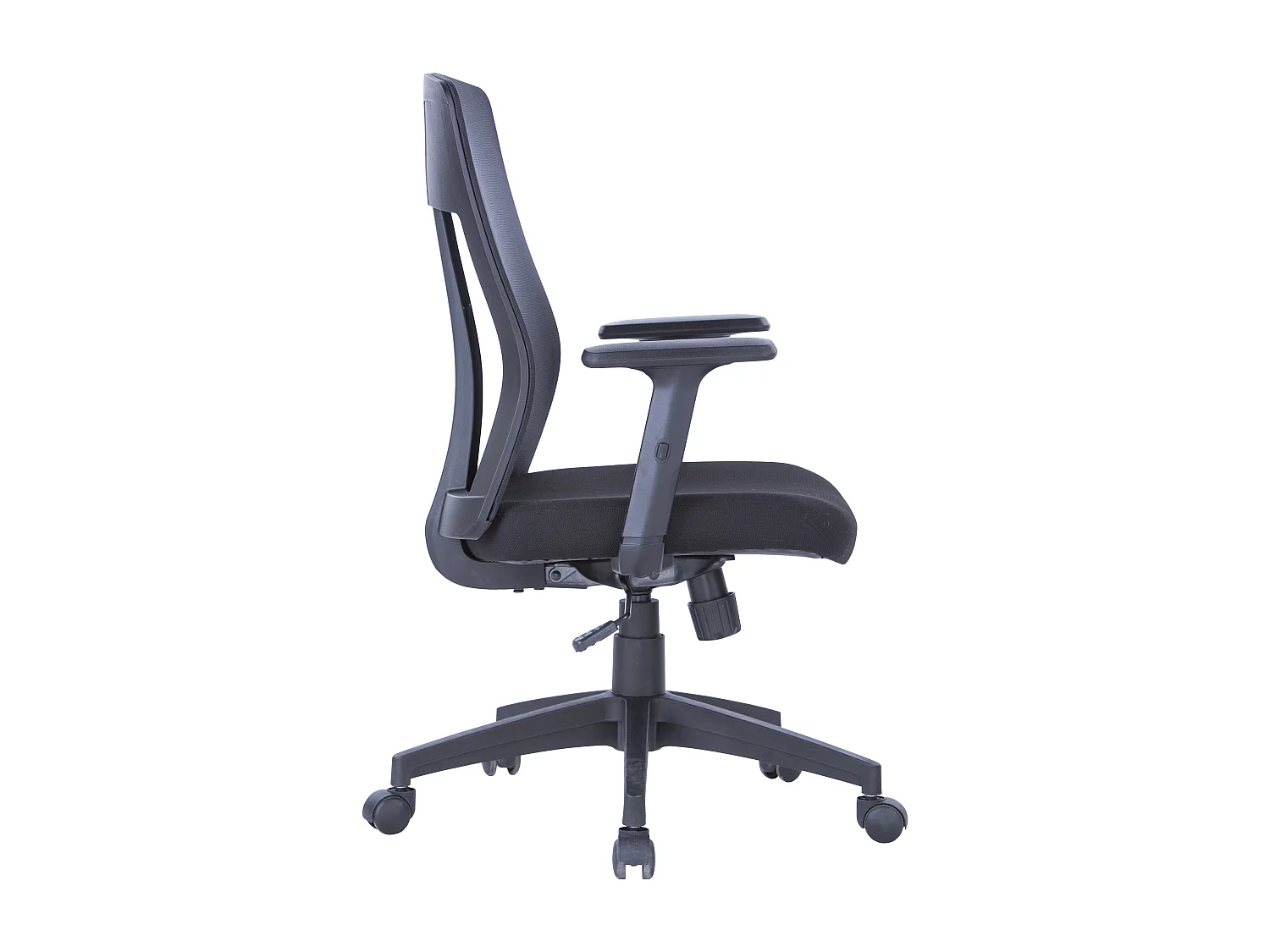 Laguna | Chaise de bureau à dossier haut en tissu noir