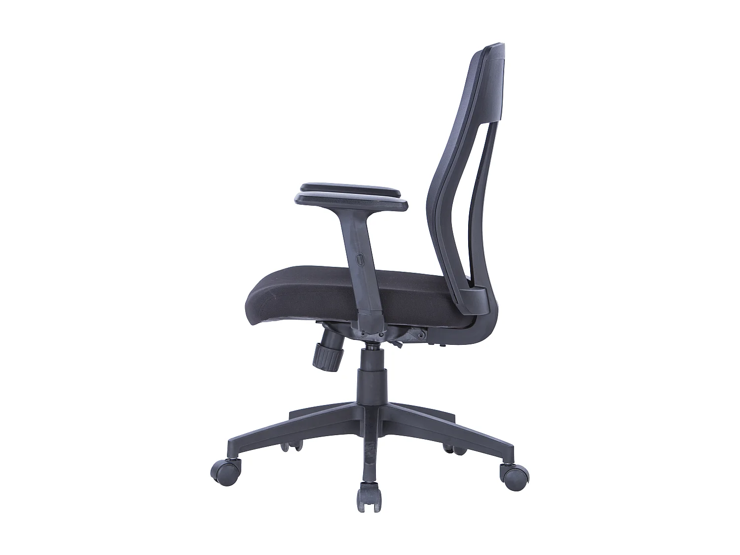 Laguna | Chaise de bureau à dossier haut en tissu noir