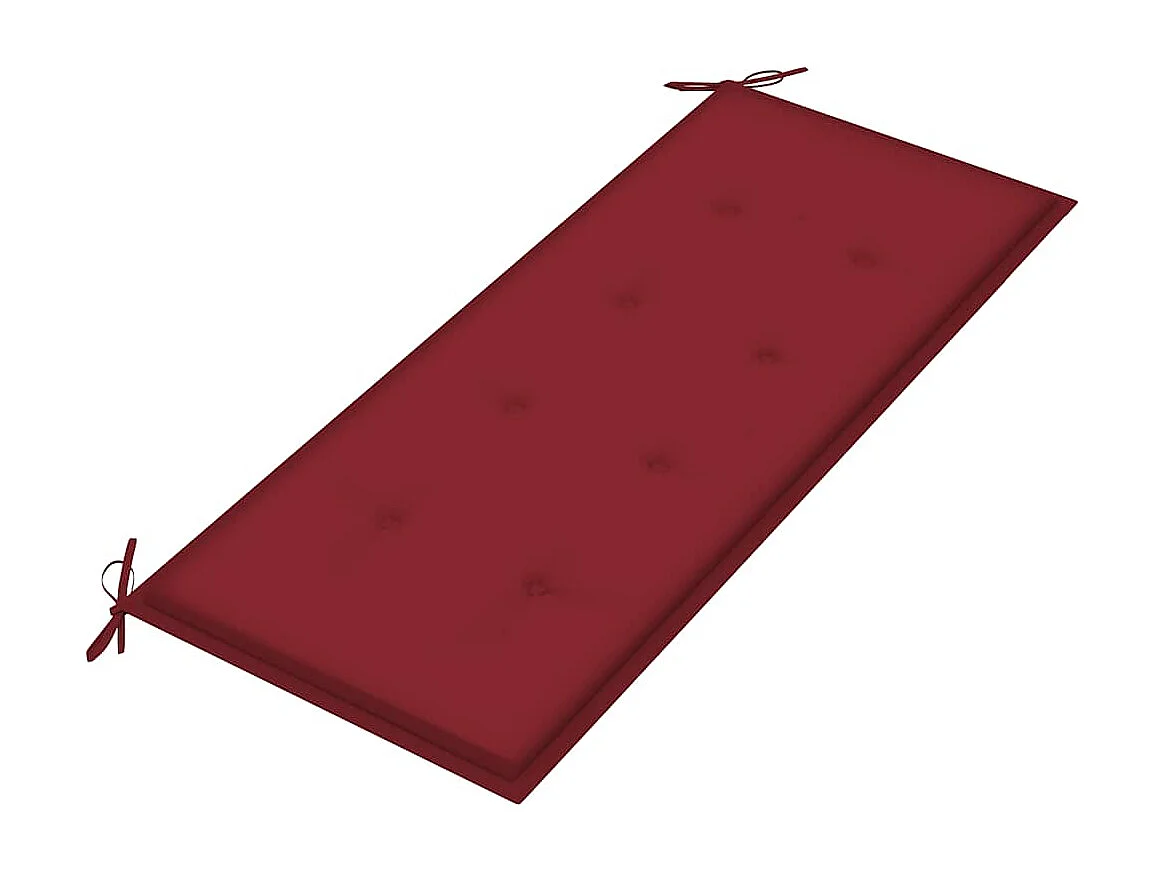 Panca da Giardino Pieghevole con Cuscino 118 cm in Bambù