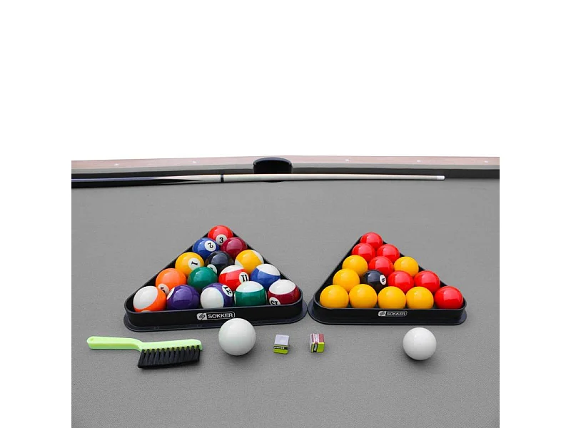 Billard convertible couleur bois Chêne 226 x 126cm - Ambiance
