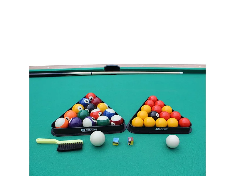 Billard convertible couleur bois Chêne 226 x 126cm - Ambiance