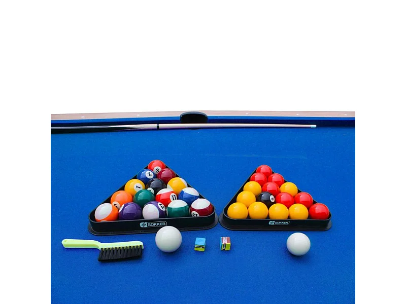 Billard convertible couleur bois Chêne 226 x 126cm - Ambiance