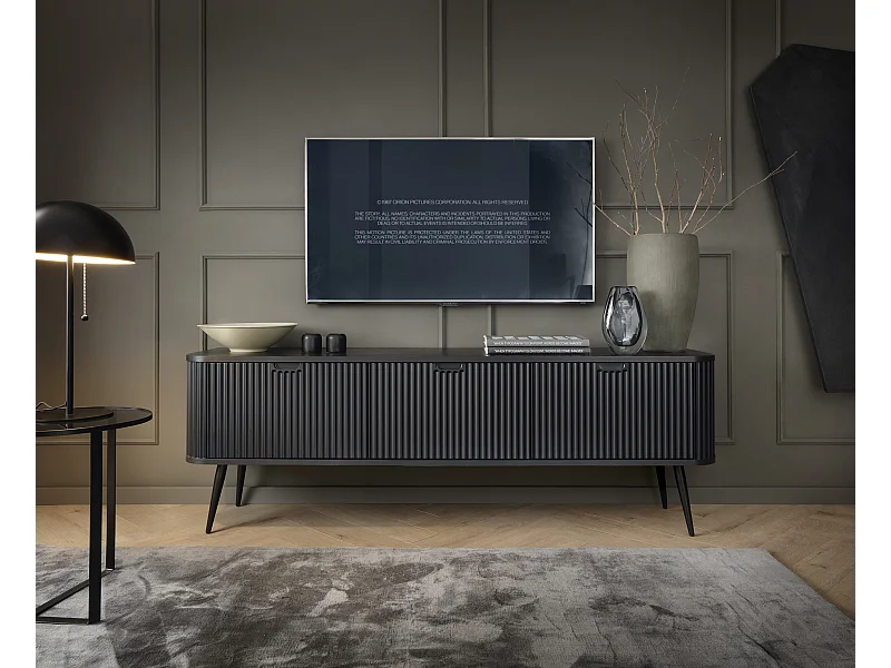 Meuble TV ROMA 168 cm Noir