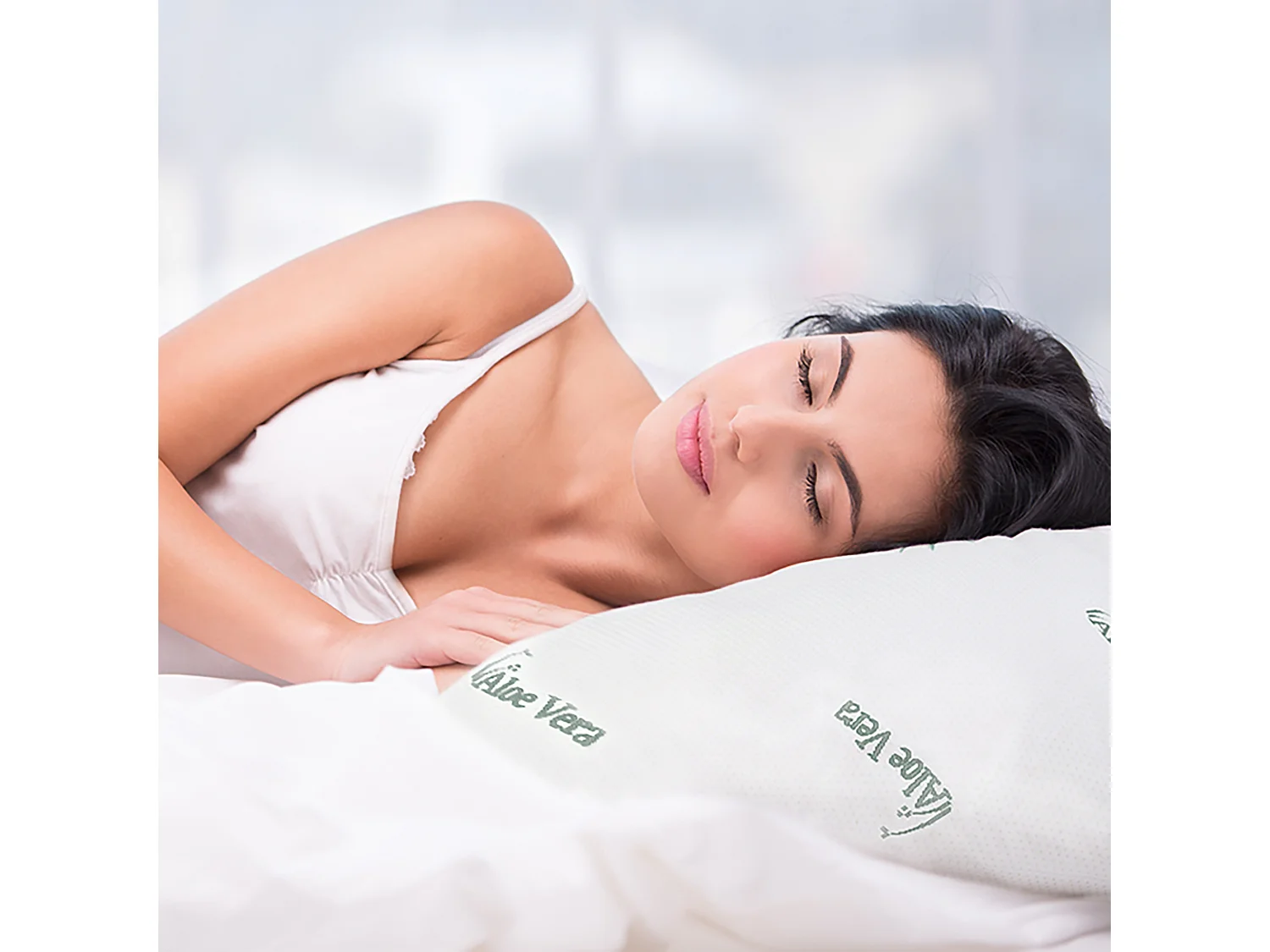 Memory Foam Kissen 40x80 cm mit Aloe Vera – Ergonomisch, Atmungsaktiv & Waschbar