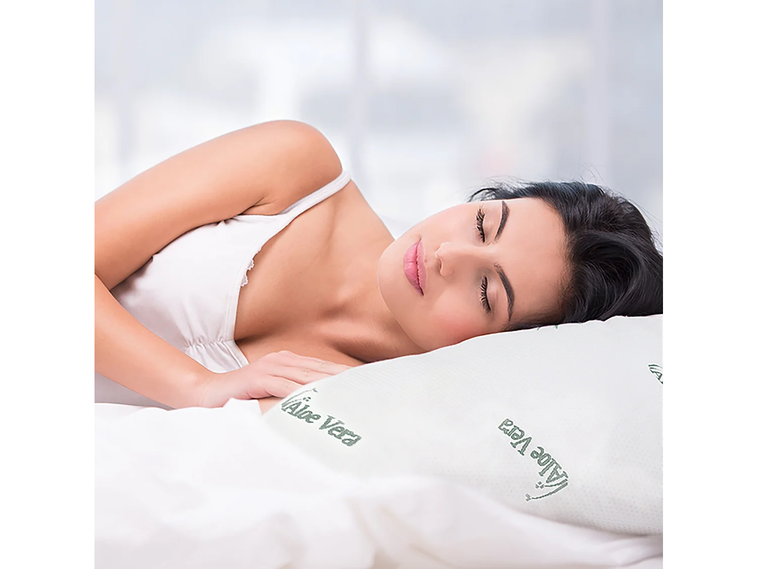 Memory Foam Kissen 40x80 cm mit Aloe Vera – Ergonomisch, Atmungsaktiv & Waschbar