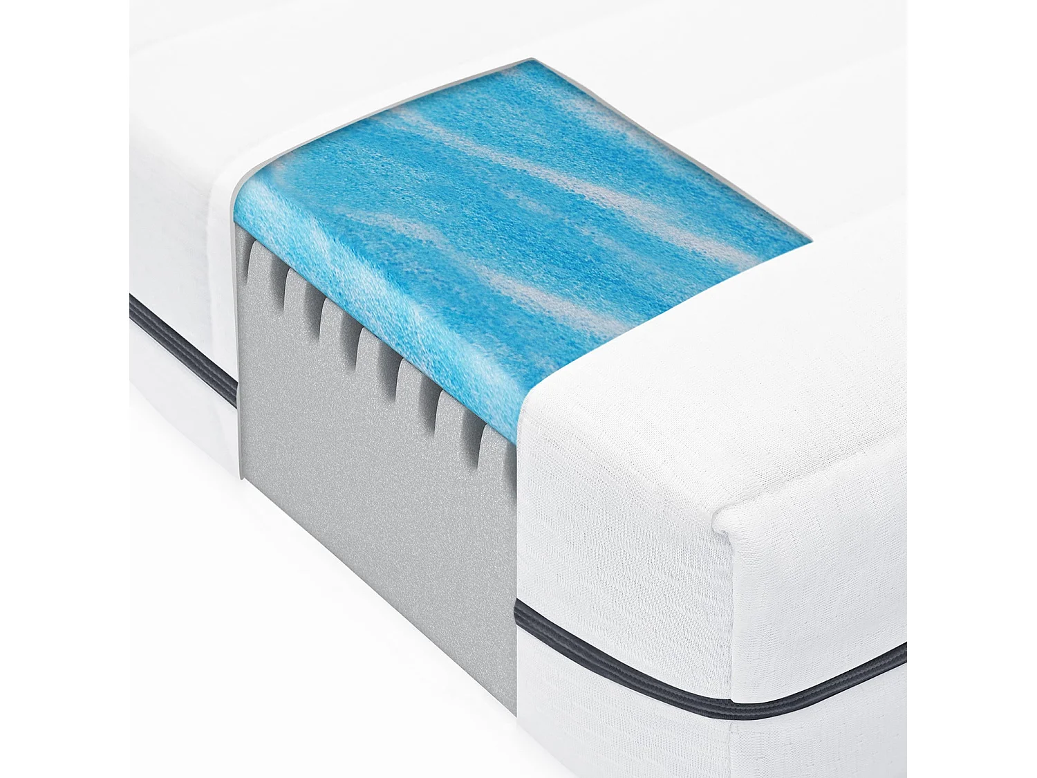 Kaltschaummatratze mit Gelkissen und geschmeidigem Mikrofaserbezug 90X200