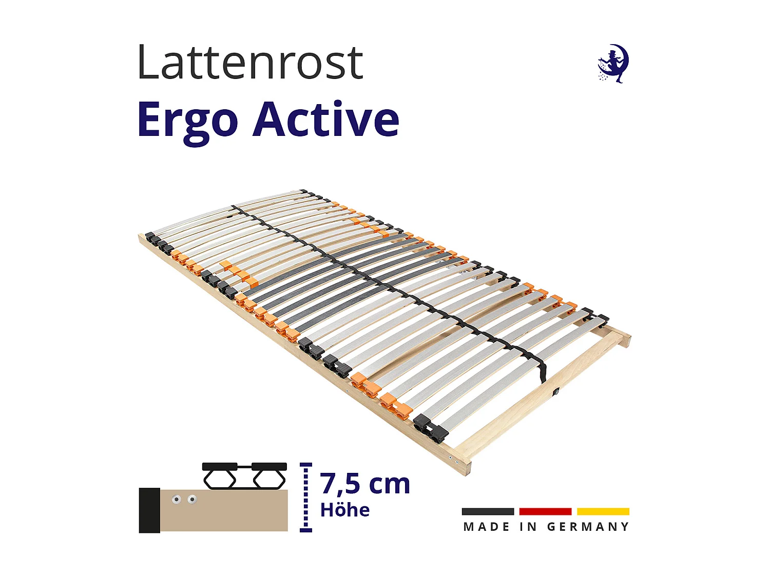 ErgoActive Lattenrost – 140x200 Stabile Unterstützung & optimale Belüftung 7 Zonen