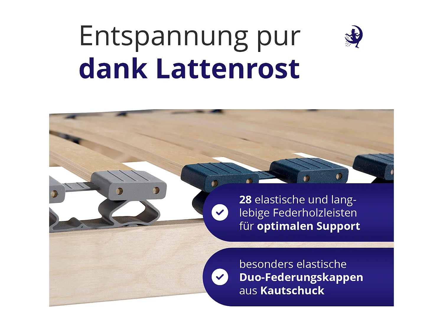 DreamBase Lattenrost – 100x200 Stabile Unterstützung & optimale Belüftung 7 Zonen
