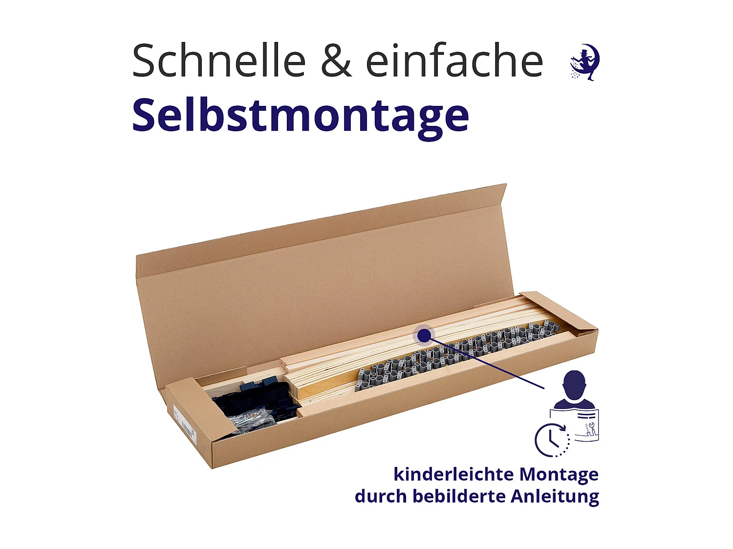 DreamBase Lattenrost – 100x200 Stabile Unterstützung & optimale Belüftung 7 Zonen