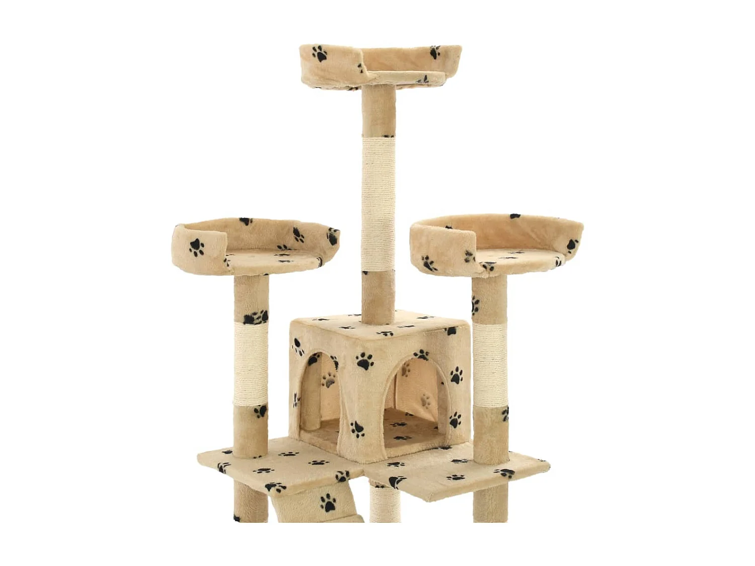 Árvore para gatos c/ postes arranhadores sisal 170 cm bege