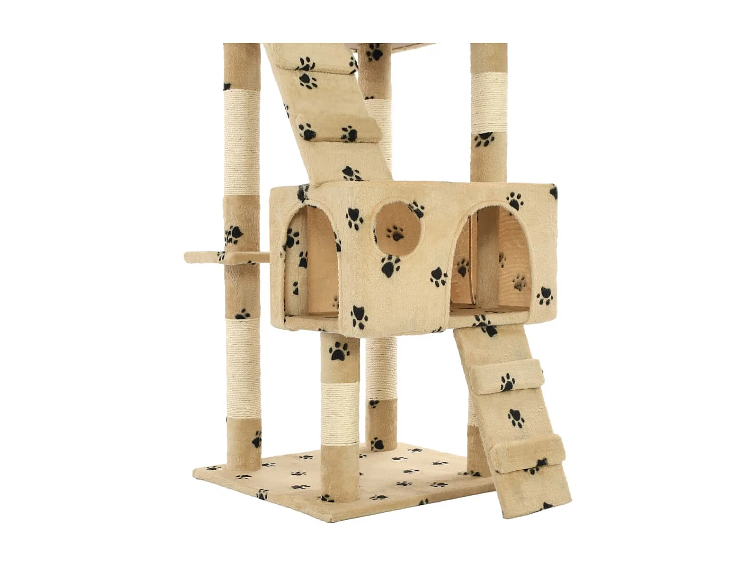 Árvore para gatos c/ postes arranhadores sisal 170 cm bege