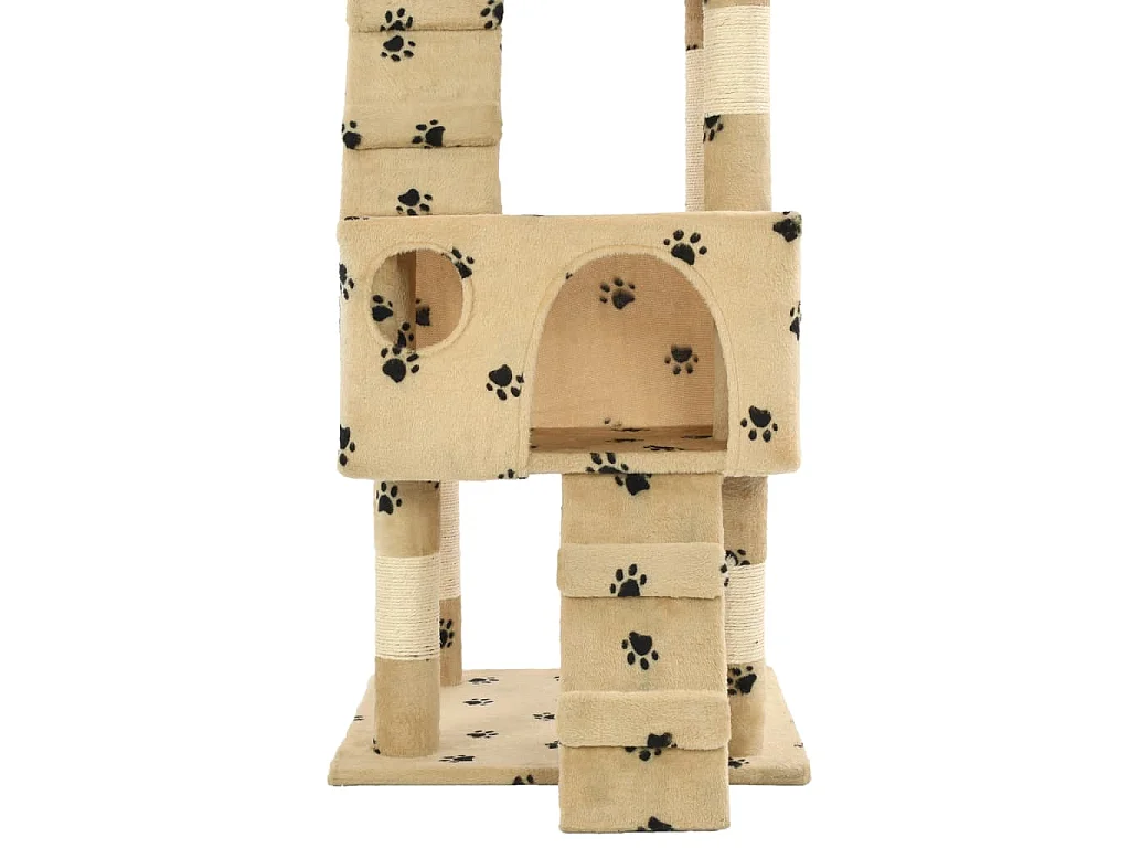 Árvore para gatos c/ postes arranhadores sisal 170 cm bege