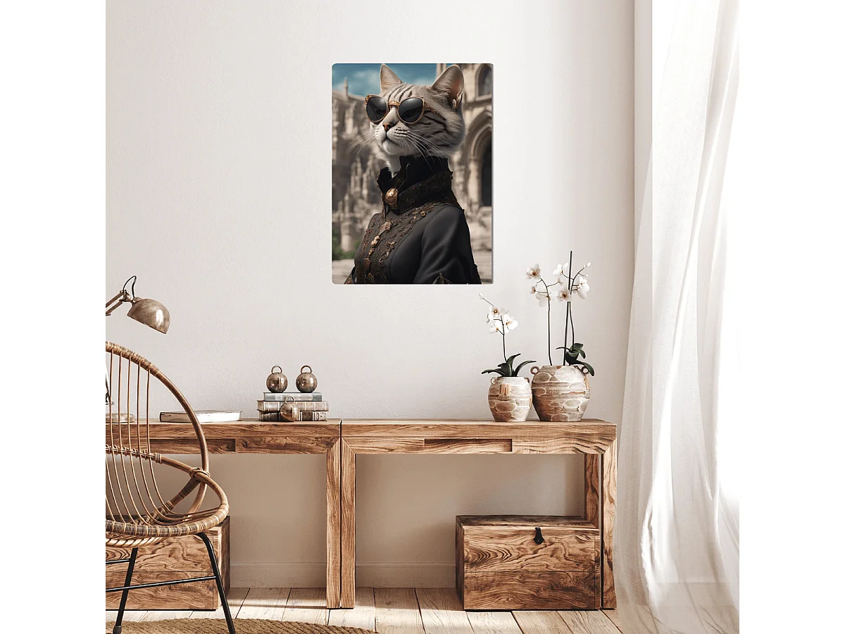 Tableau sur toile chat gothique 30x45 cm