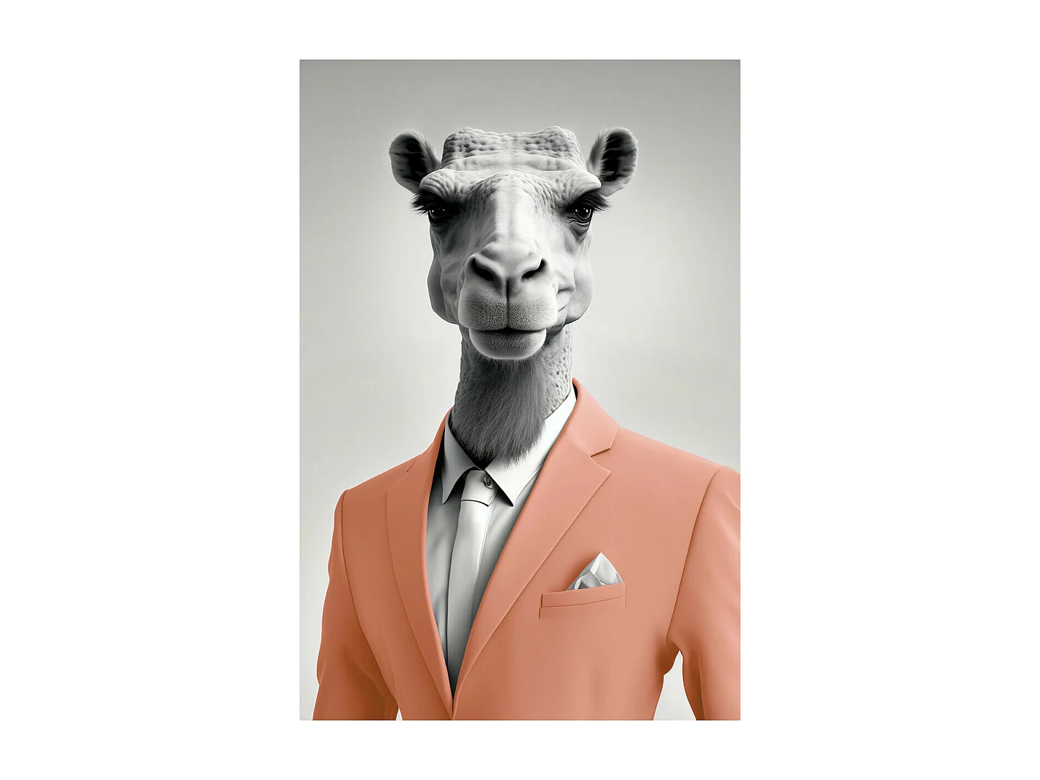 Tableau sur toile chameau humain 65x97 cm