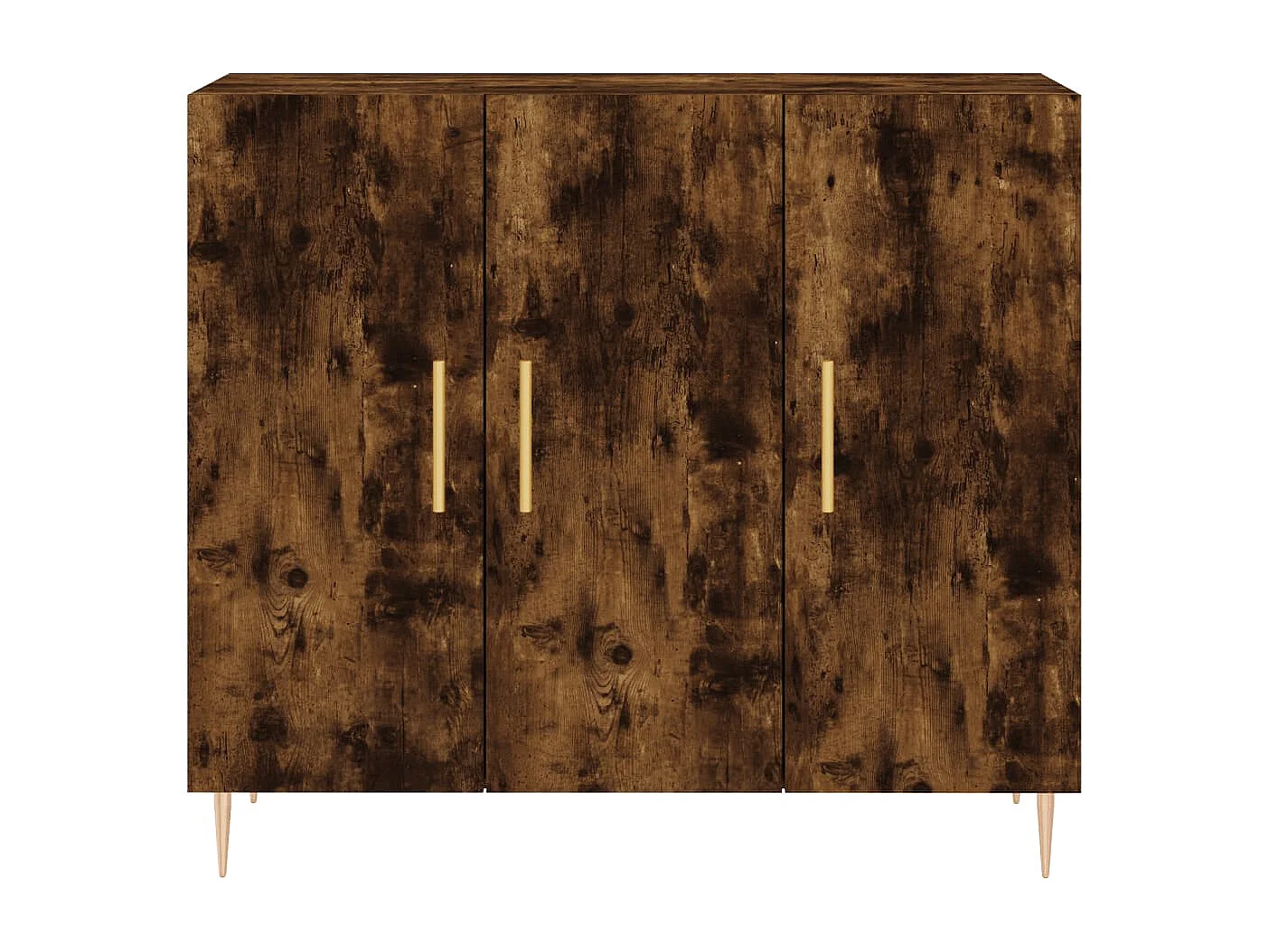 Dressoir 90x34x80 cm bewerkt hout gerookt eikenkleurig