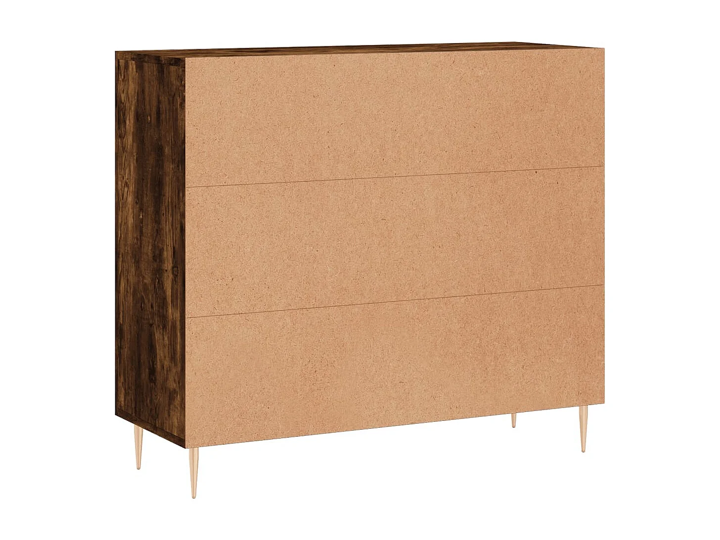 Buffet chêne fumé 90x34x80 cm bois d'ingénierie