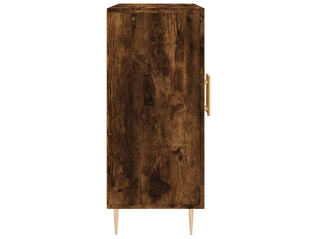 Credenza Rovere Fumo 90x34x80 cm in Legno Multistrato