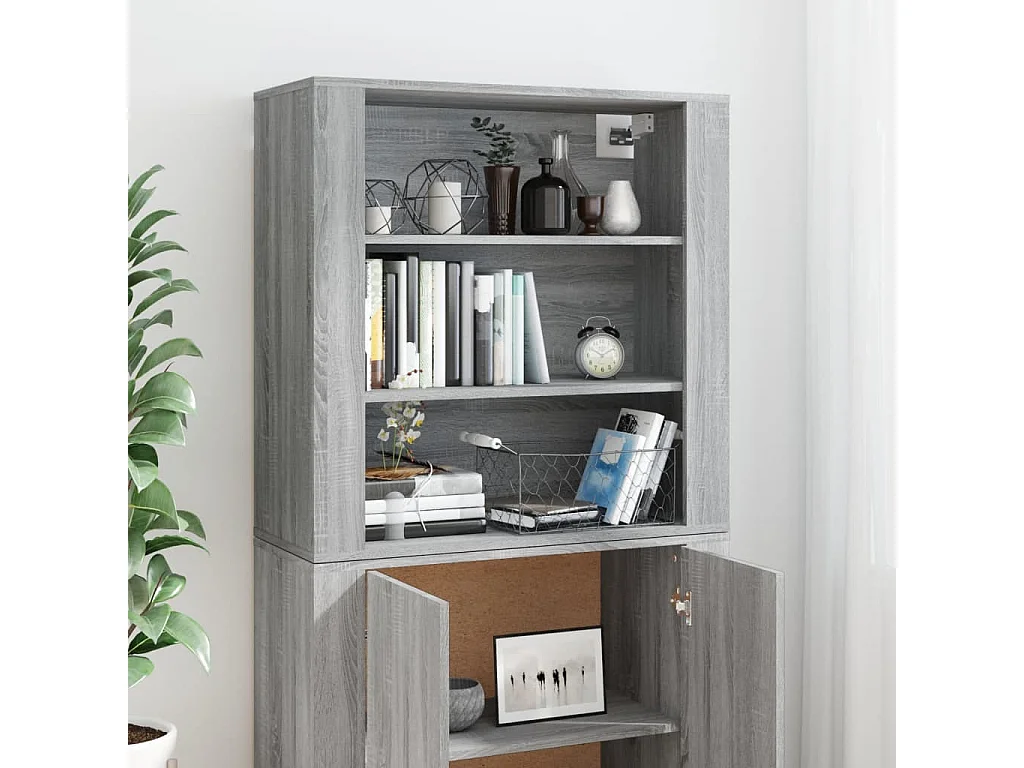 Highboard Grau Sonoma Holzwerkstoff