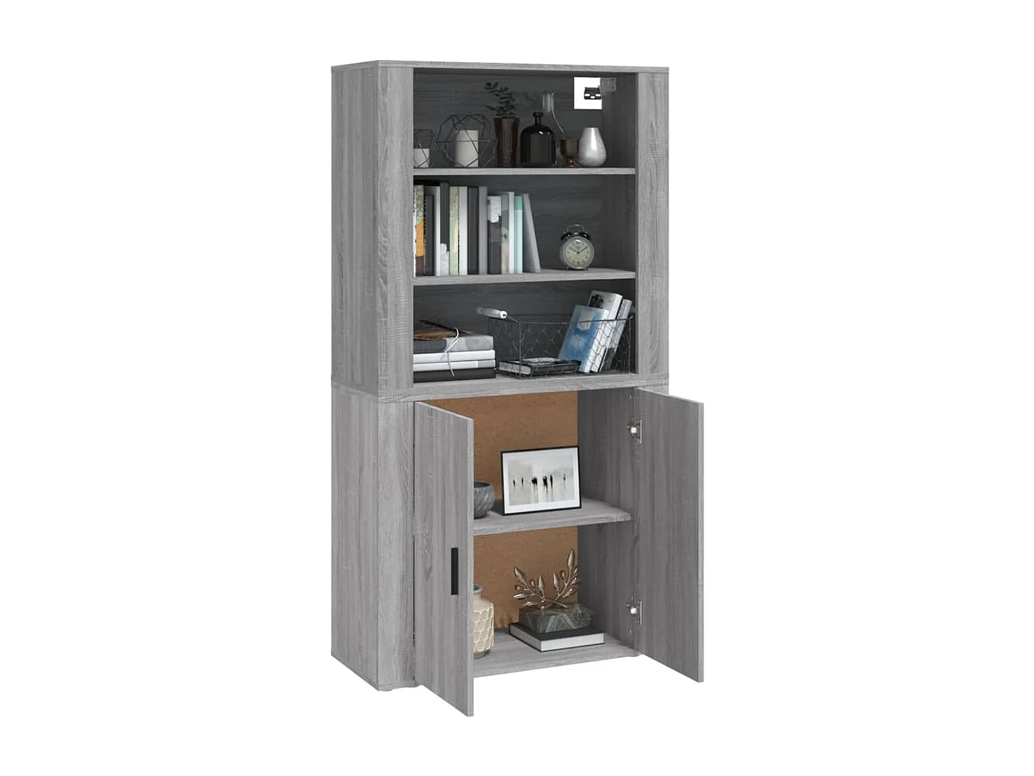 Highboard Grau Sonoma Holzwerkstoff