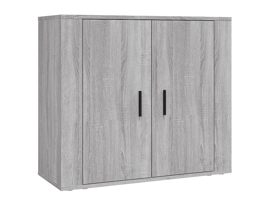 Hoge kast bewerkt hout grijs sonoma eikenkleurig