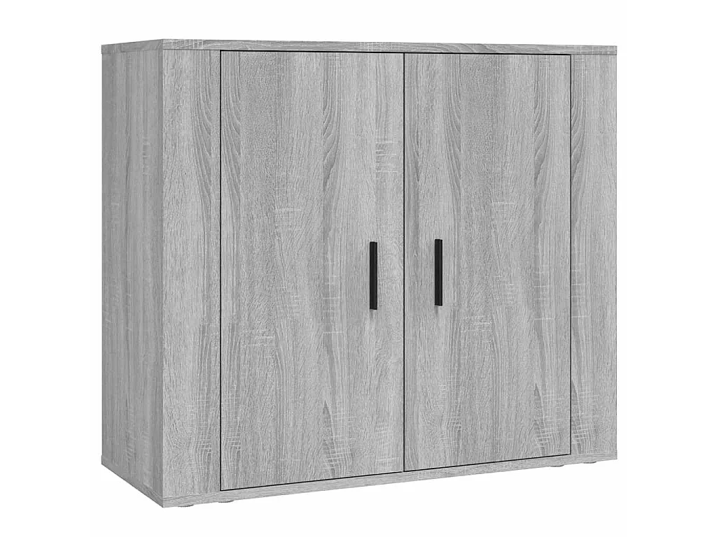 Hoge kast bewerkt hout grijs sonoma eikenkleurig