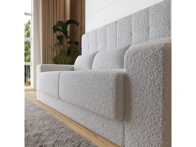 Lit escamotable 160x200cm Vertical Canapé Blanc Lit Mural SUP M1 Blanc mat