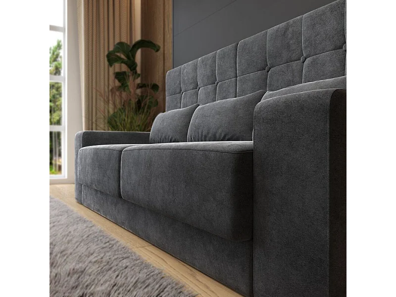 Lit escamotable 160x200cm Vertical Canapé Anthracite Lit Mural SUP M1 Chêne Kaiserberg/Anthracite