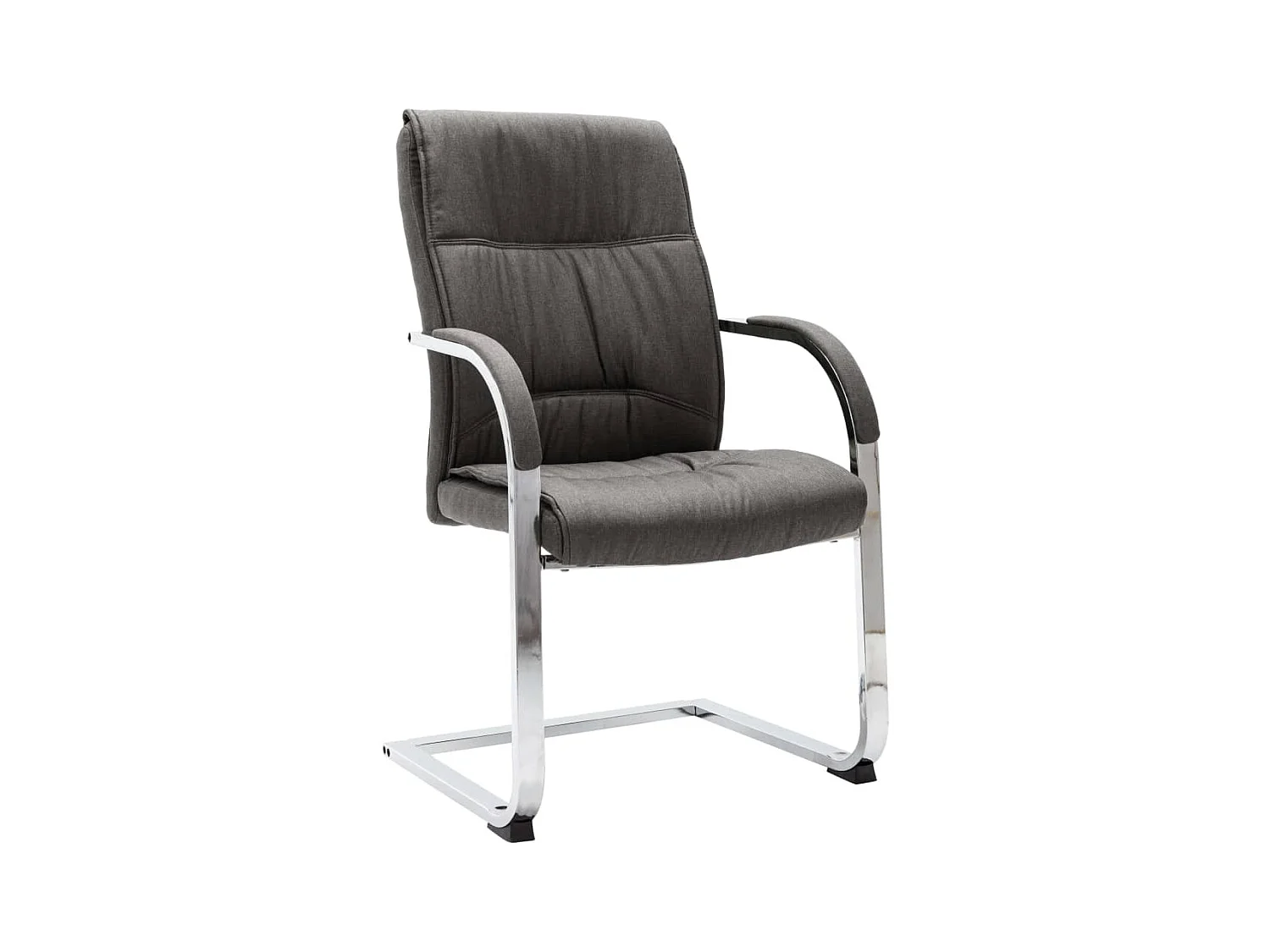 Chaise de bureau cantilever Gris Tissu