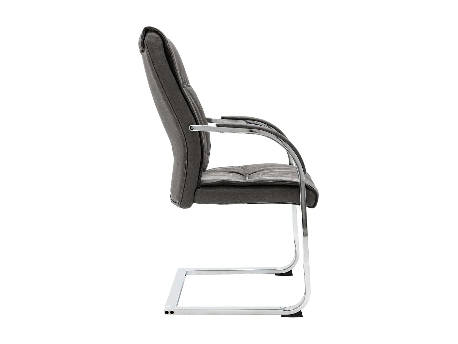 Chaise de bureau cantilever Gris Tissu
