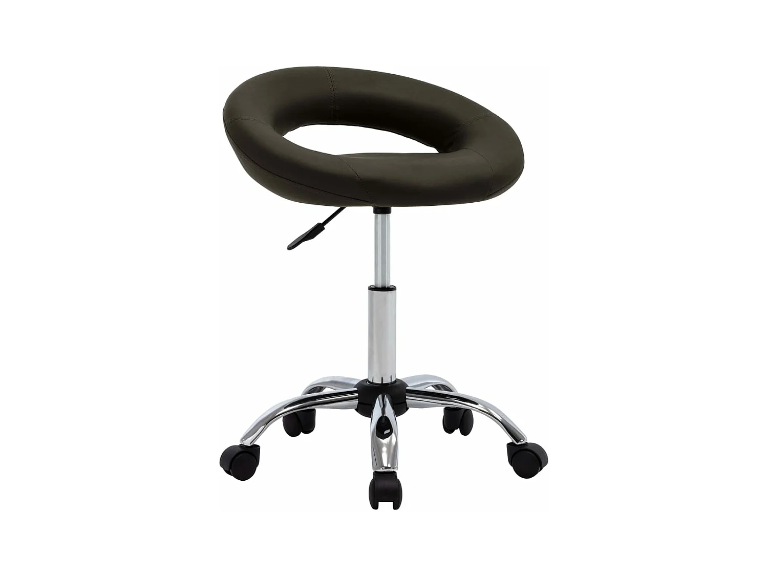 Chaise de travail roulante Marron Similicuir