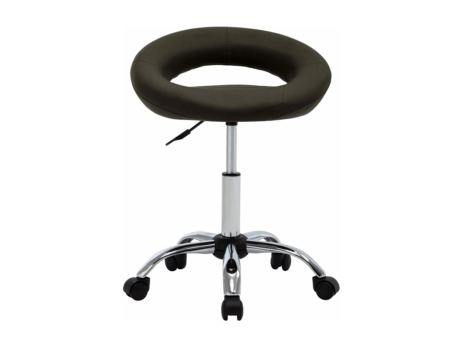 Chaise de travail roulante Marron Similicuir