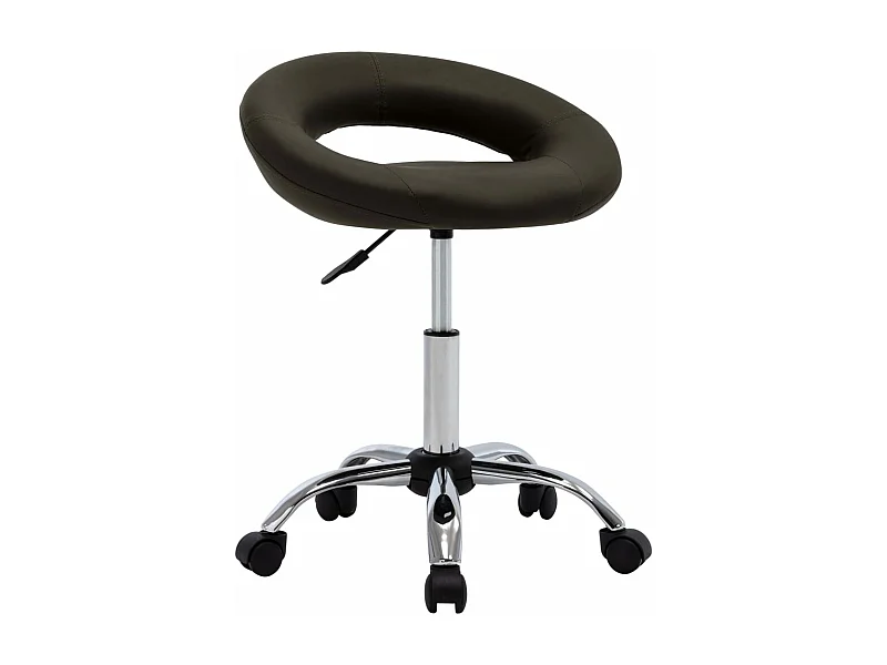 Chaise de travail roulante Marron Similicuir