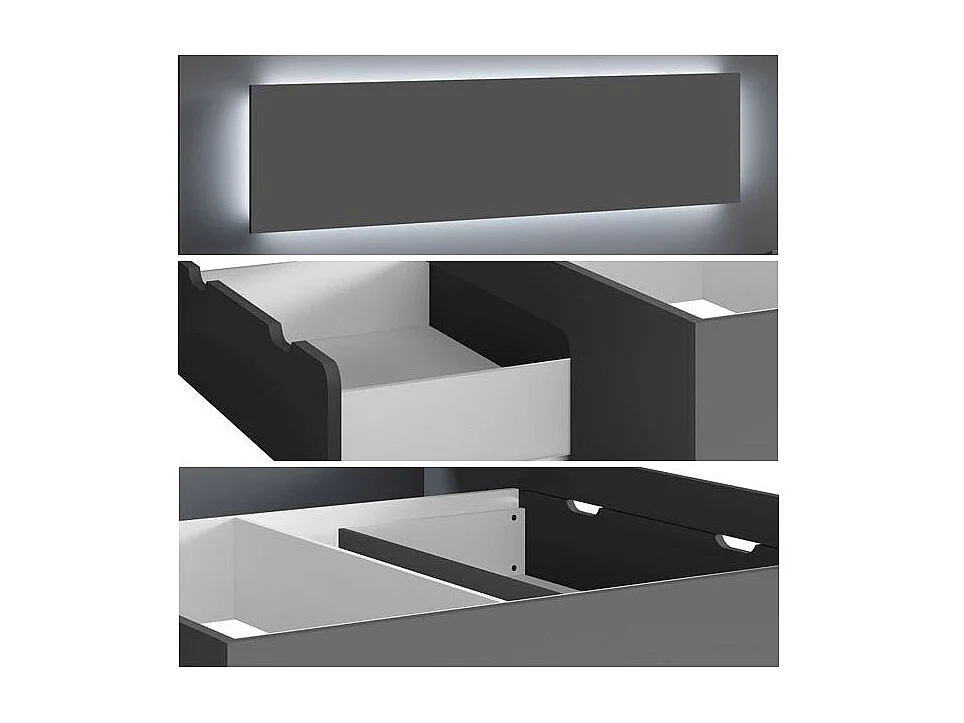 SCHLAFZIMMER-SET Fino graphit 4-teilig