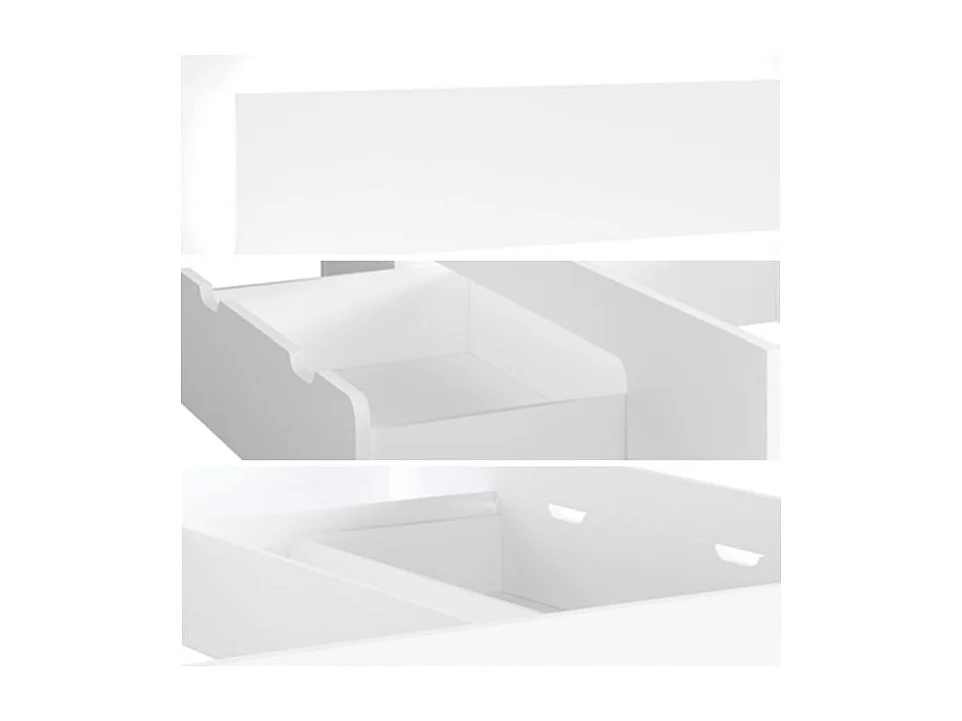 SCHLAFZIMMER-SET Fino mit Lattenrahmen weiß 4-teilig