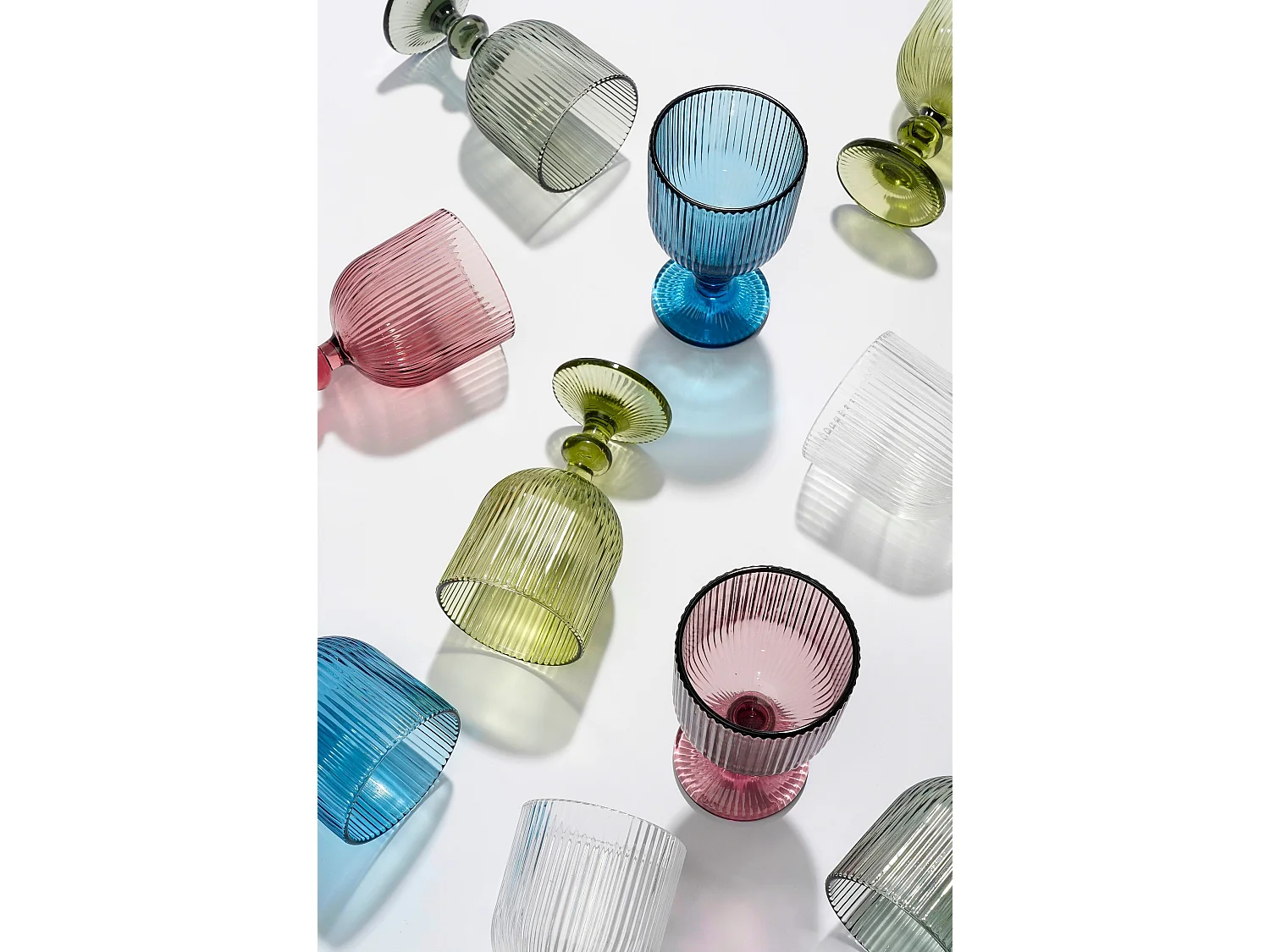 Wijnglas van glas - 8 x 8 x 15 - Grijs - MERLOT