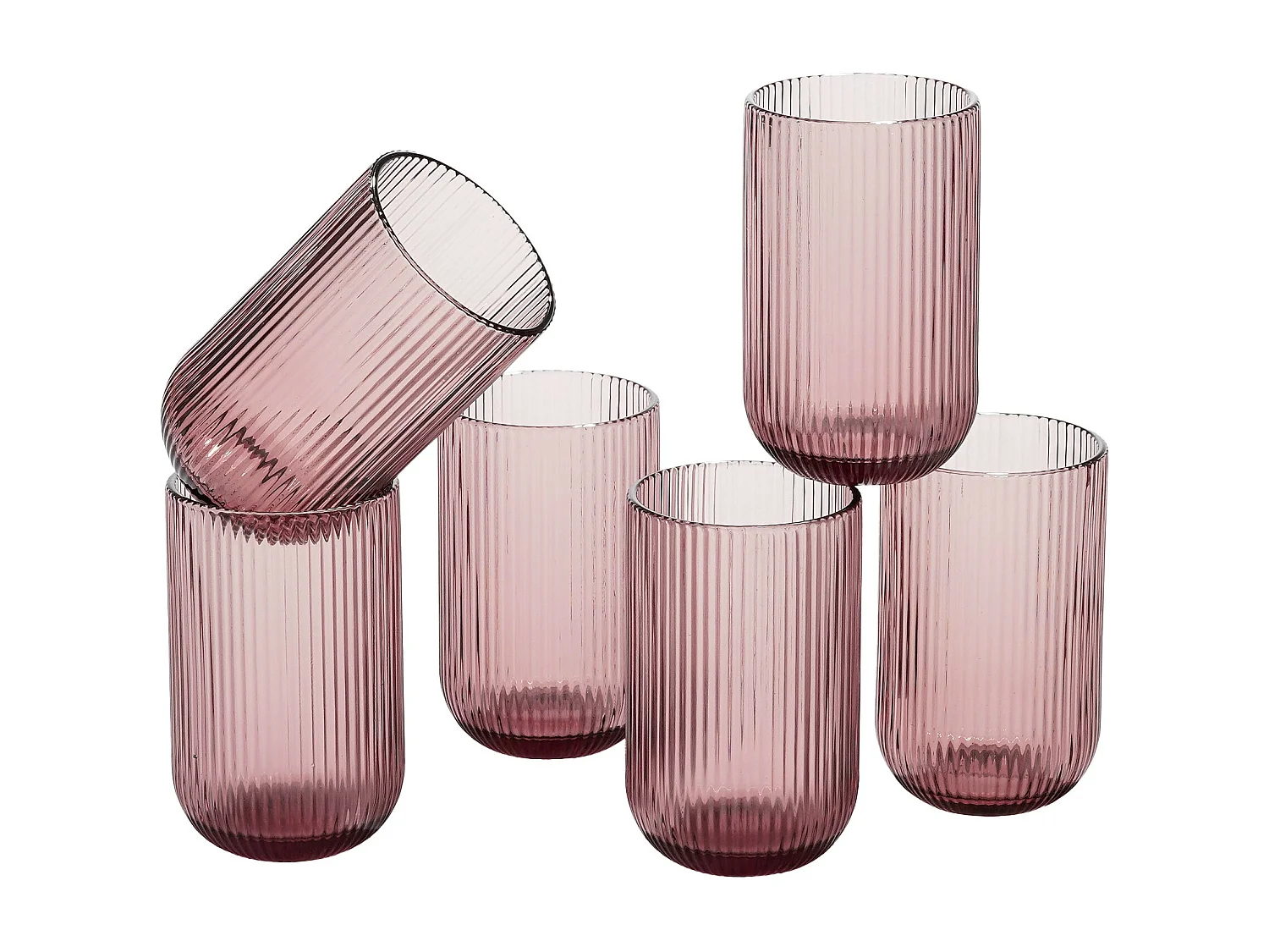 Verre en verre - 8 x 8 x 13 - Pourpre - MERLOT